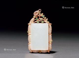 【和田玉镶嵌吊坠】拍卖品