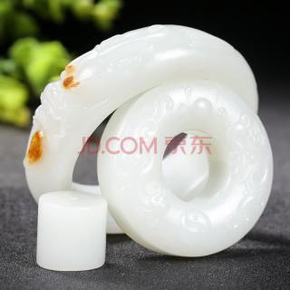 和田玉扳指手镯三件套239克 随心索玉